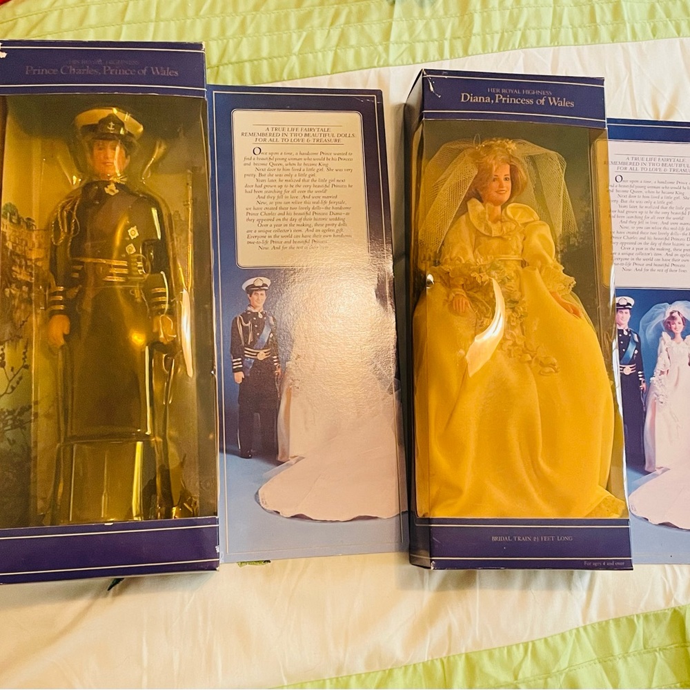 Princess Diana Prince Charles, King Charles 3, Royal Wedding Dolls Goldberger